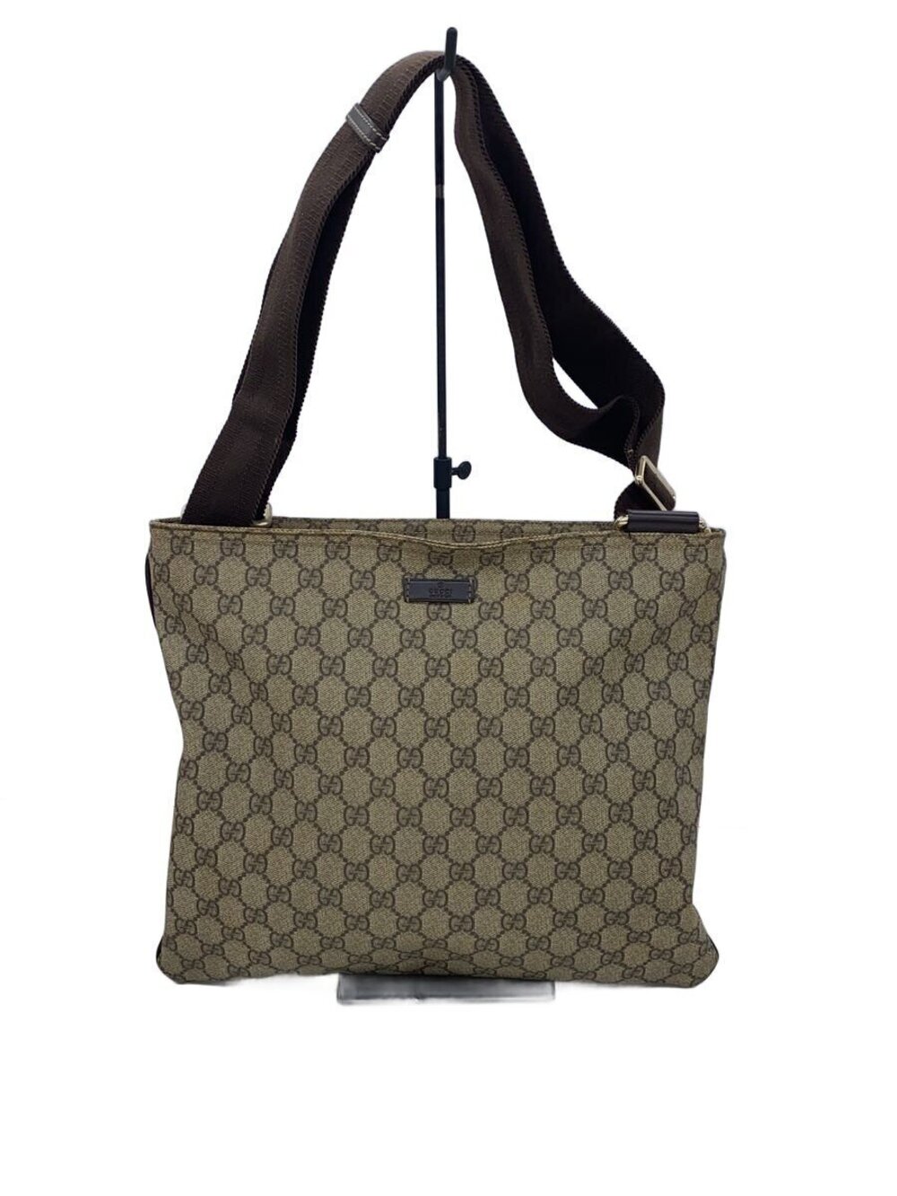 Gucci GG Supreme Messenger Bag beige ebony canvas brown